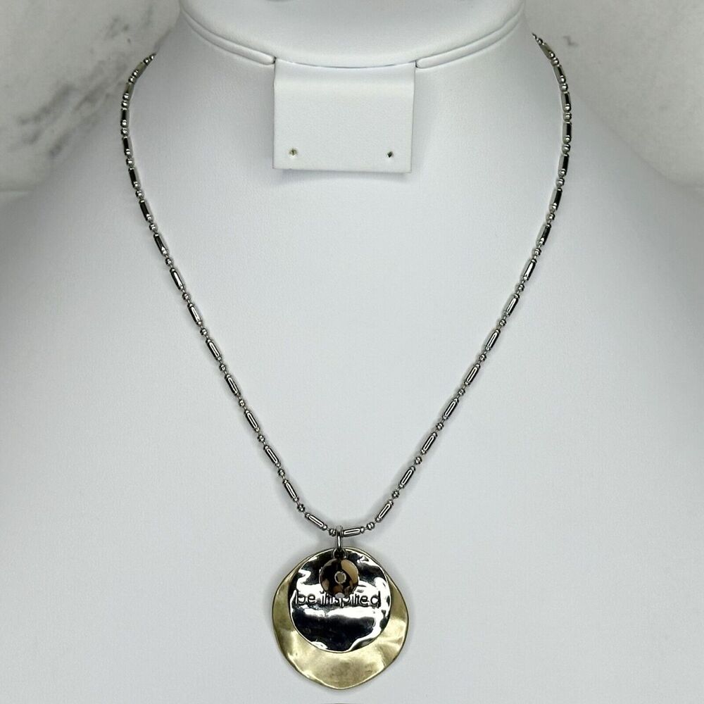 Chico's Be Inspired Be True Silver Pendant Necklace ✨